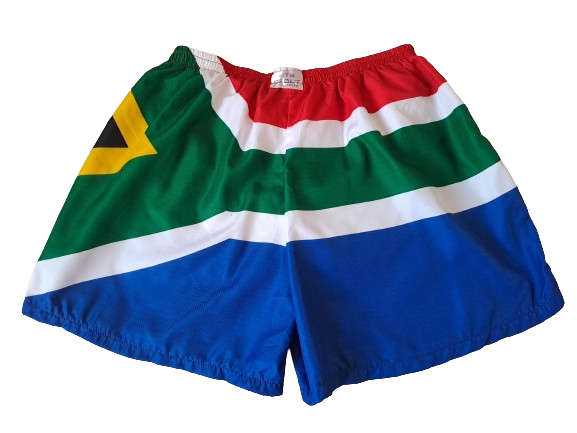 SA Flag square leg running shorts unisex with flaw - Medium (M)