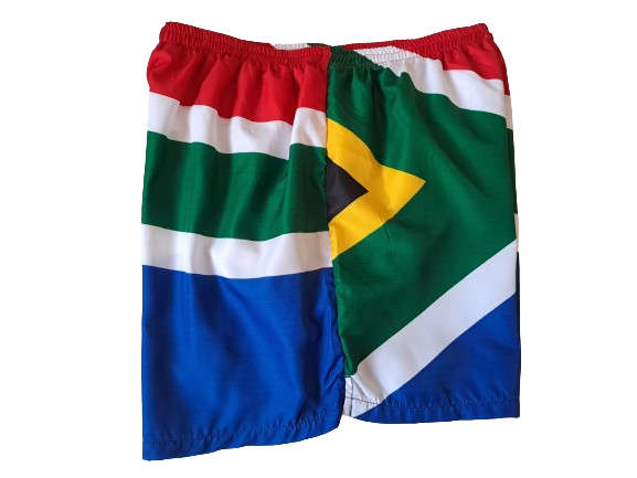 SA Flag square leg running shorts unisex with flaw - Medium (M)