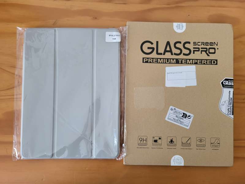 iPad 9th Gen Accessory Bundle | 2x Tempered Glass | Grey Magnetic Flap Cover