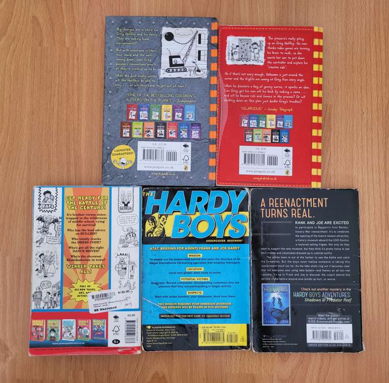 2 × DIARY OF A WIMPY KID, HARDY BOYS + OTHER TWEEN BOOKS