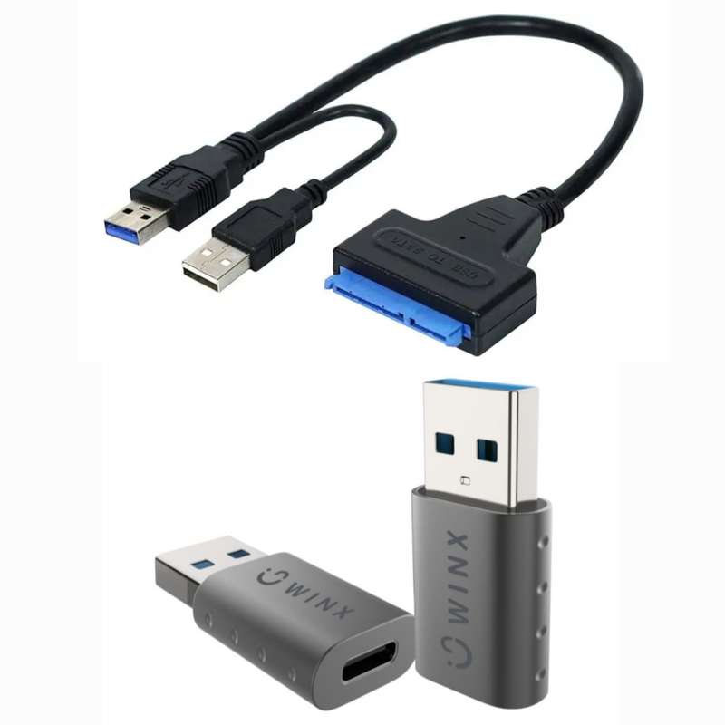 BUNDLE | USB 3.0 To SATA Cable + USB 3.0 To USB Type C Adapter
