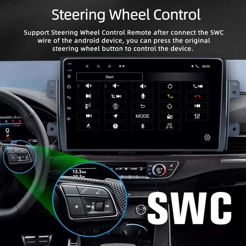 For SUZUKI SX4 2006-2013 Android 14 Car Stereo GPS Navi Carplay Touch Radio WIFI