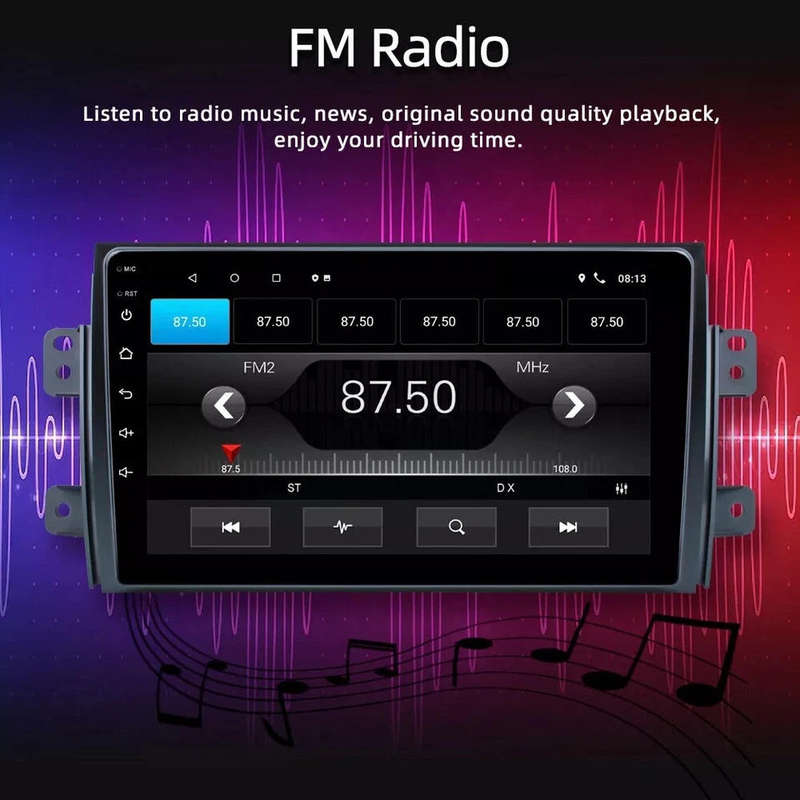 For SUZUKI SX4 2006-2013 Android 14 Car Stereo GPS Navi Carplay Touch Radio WIFI