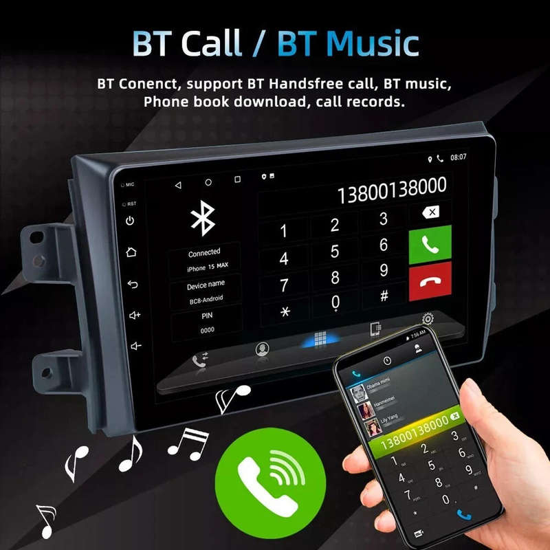 For SUZUKI SX4 2006-2013 Android 14 Car Stereo GPS Navi Carplay Touch Radio WIFI