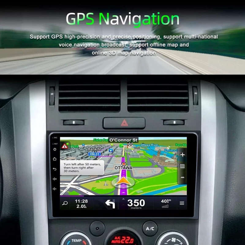 For SUZUKI SX4 2006-2013 Android 14 Car Stereo GPS Navi Carplay Touch Radio WIFI