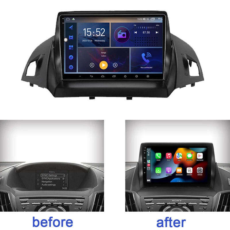 2 Din Android Car Radio For Ford Kuga Escape 13-17 Multimedia Player Navigation