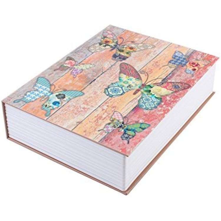 Secure Medium Book,Metal Butterfly