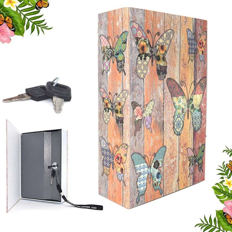 Secure Medium Book,Metal Butterfly