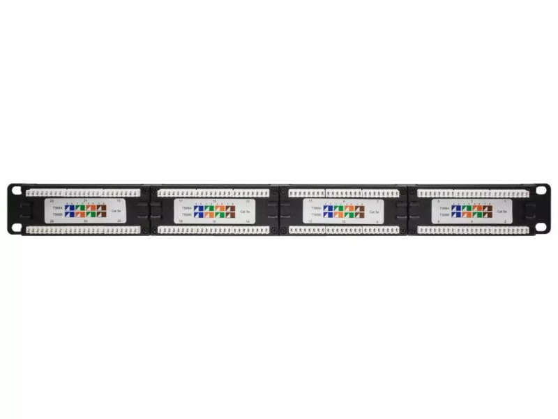 Network 24 Port Cat5e Rack Mount Patch Panel