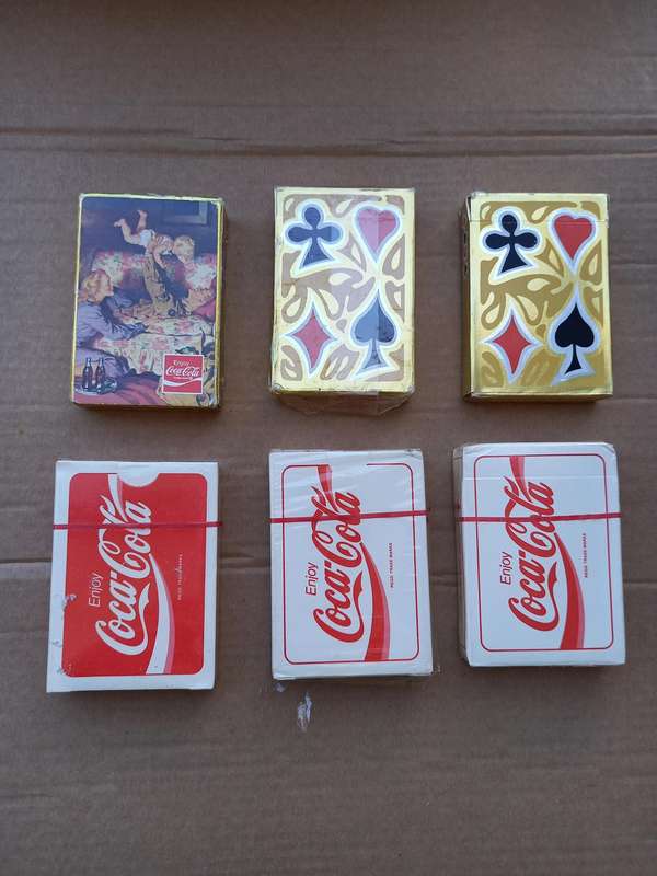 Vintage Coca-Cola Playing Card Decks All 6 Boxes