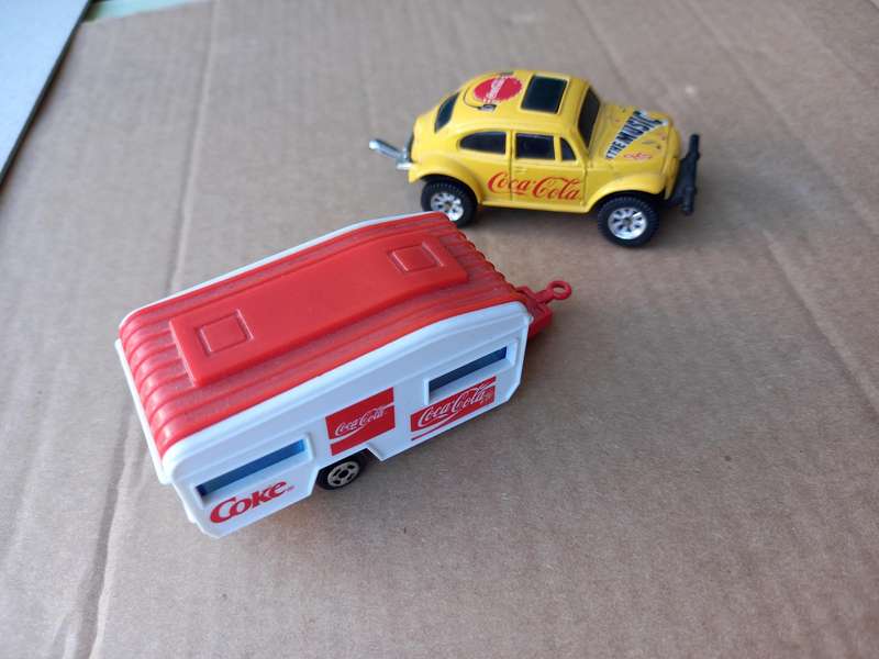 COCA COLA 1994 IS THE MUSIC DIE CAST CJ 1 BUGGY LOOSE WITH TRAILER