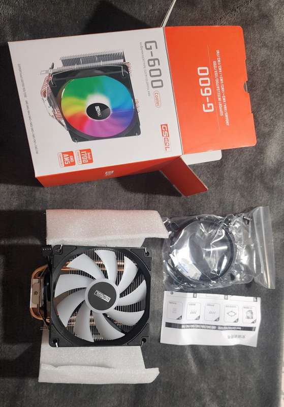 RGB GSCool G-600 6pipe CPU aircooler [supports Intel and AMD]