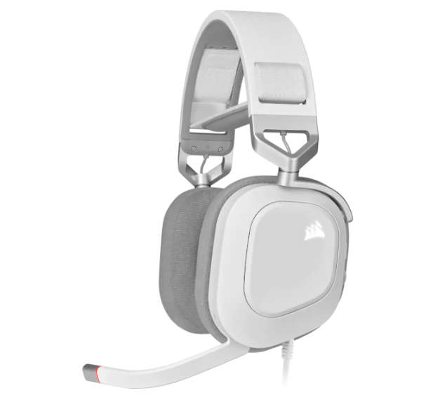 Corsair HS80 RGB USB Wired Gaming Headset - White