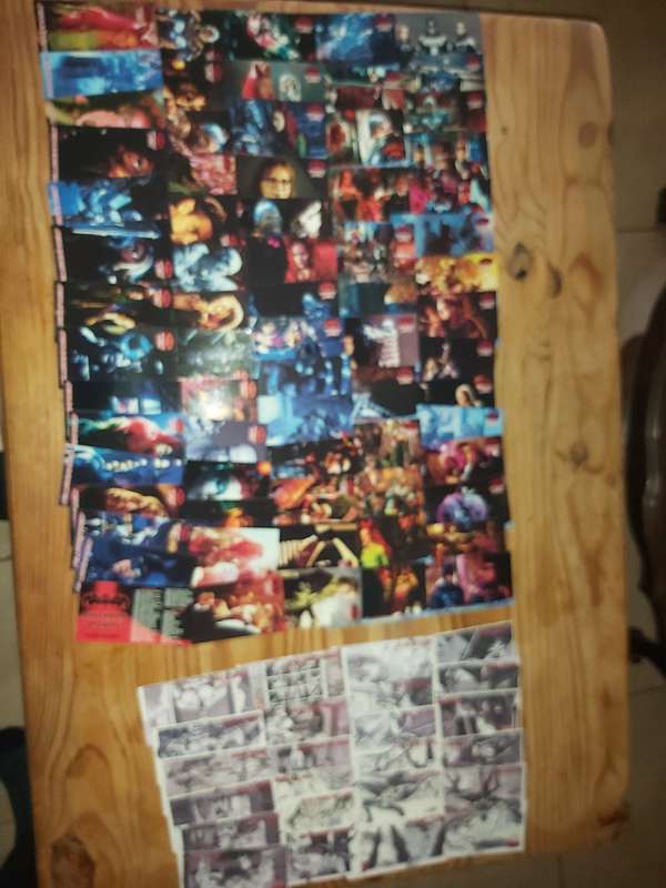 1997 BATMAN AND ROBIN TRADING CARDS COMPLETE SET OF 70 REGULAR CARDS AND 24 STORY BOARD CARDS