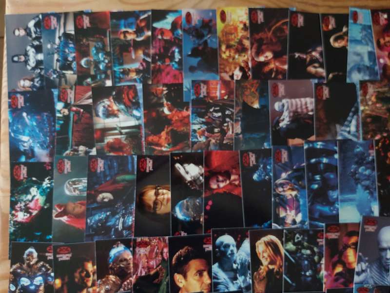 1997 BATMAN AND ROBIN TRADING CARDS COMPLETE SET OF 70 REGULAR CARDS AND 24 STORY BOARD CARDS