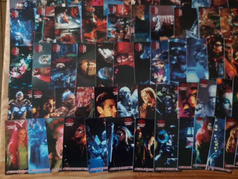 1997 BATMAN AND ROBIN TRADING CARDS COMPLETE SET OF 70 REGULAR CARDS AND 24 STORY BOARD CARDS