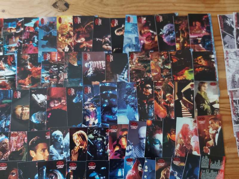 1997 BATMAN AND ROBIN TRADING CARDS COMPLETE SET OF 70 REGULAR CARDS AND 24 STORY BOARD CARDS