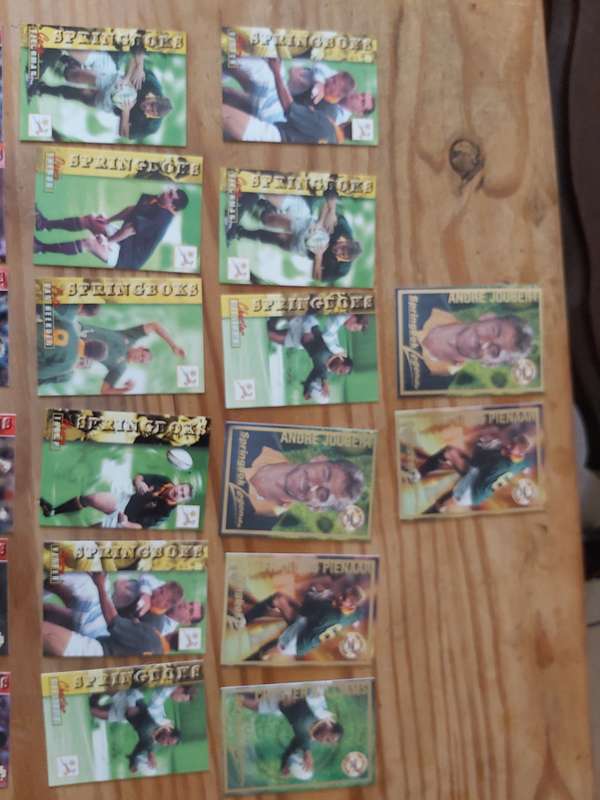 1997 RUGBY TRADING CARDS , BRITISH AND IRISH LIONS , ALL BLACKS AND SOUTH AFRICA WITH LEGENDS CARDS