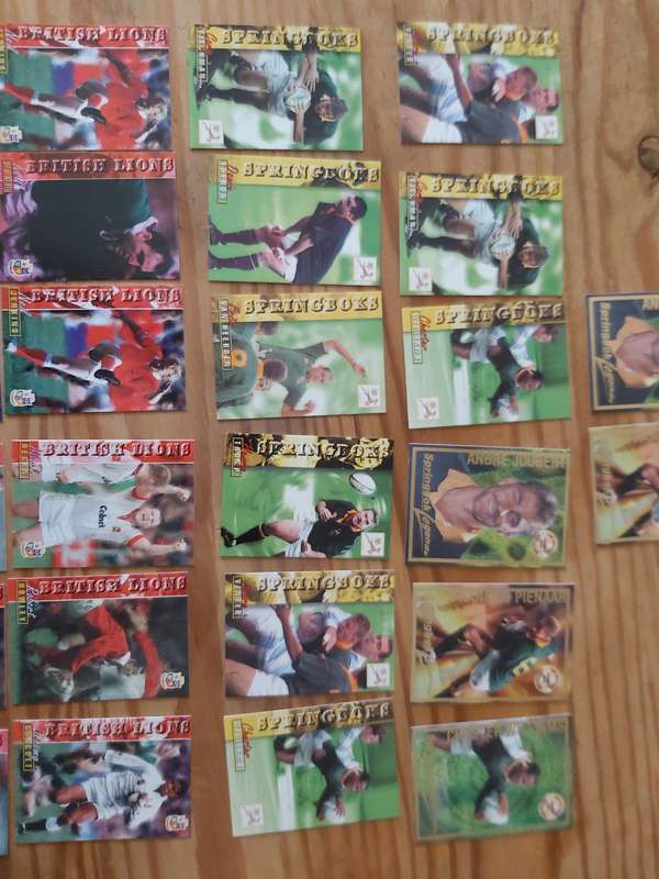 1997 RUGBY TRADING CARDS , BRITISH AND IRISH LIONS , ALL BLACKS AND SOUTH AFRICA WITH LEGENDS CARDS