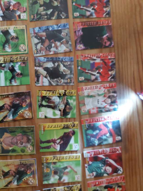 1997 RUGBY TRADING CARDS , BRITISH AND IRISH LIONS , ALL BLACKS AND SOUTH AFRICA WITH LEGENDS CARDS