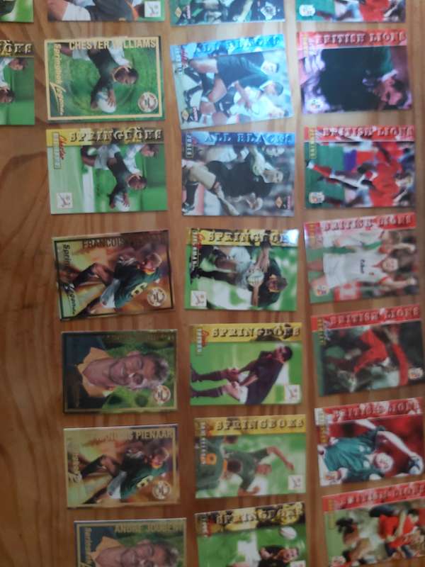 1997 RUGBY TRADING CARDS , BRITISH AND IRISH LIONS , ALL BLACKS AND SOUTH AFRICA WITH LEGENDS CARDS