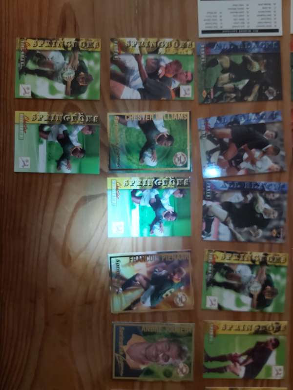 1997 RUGBY TRADING CARDS , BRITISH AND IRISH LIONS , ALL BLACKS AND SOUTH AFRICA WITH LEGENDS CARDS