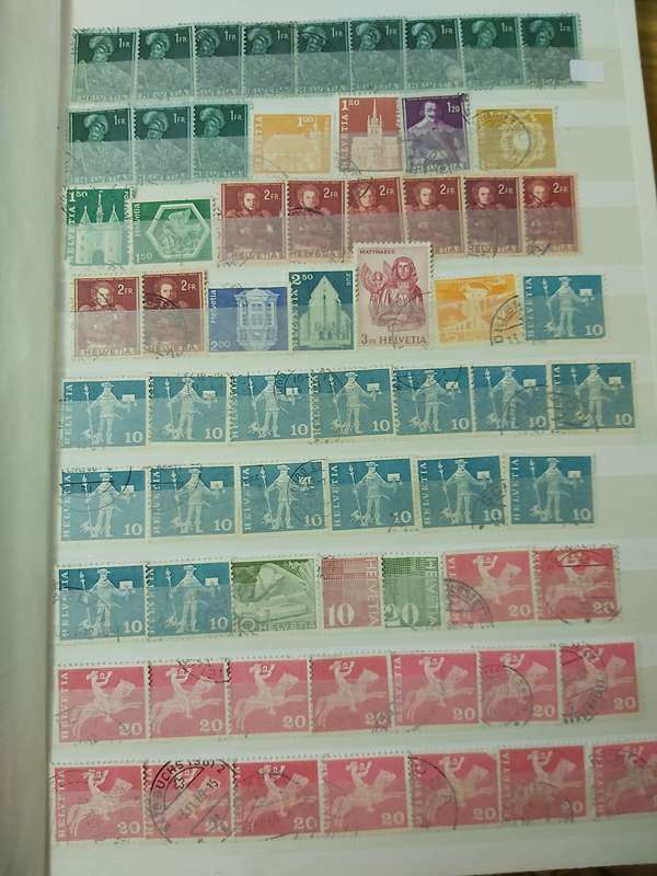 SWITZERLAND STAMPS WITH GOOD CANCELLATIONS