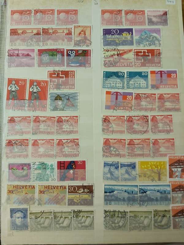 SWITZERLAND STAMPS WITH GOOD CANCELLATIONS