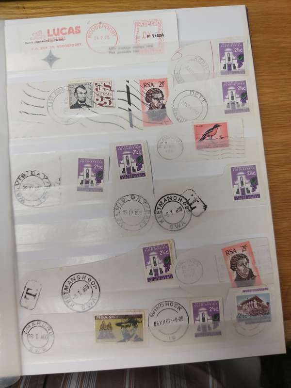 RSA STAMPS AND VERY GOOD CANCELLTIONS SA FROM 1968/1967, WITH SWA,RHODESIA, WALVISBAY AND USA CANCEL