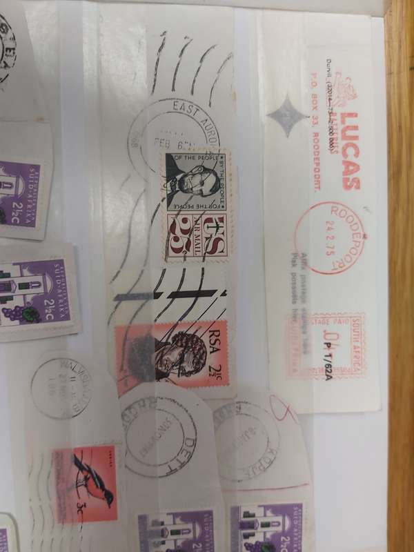 RSA STAMPS AND VERY GOOD CANCELLTIONS SA FROM 1968/1967, WITH SWA,RHODESIA, WALVISBAY AND USA CANCEL