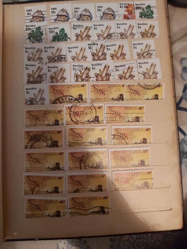 ALBUM WITH SOUTH AFRICA AND SWA STAMPS