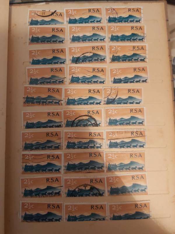 ALBUM WITH SOUTH AFRICA AND SWA STAMPS