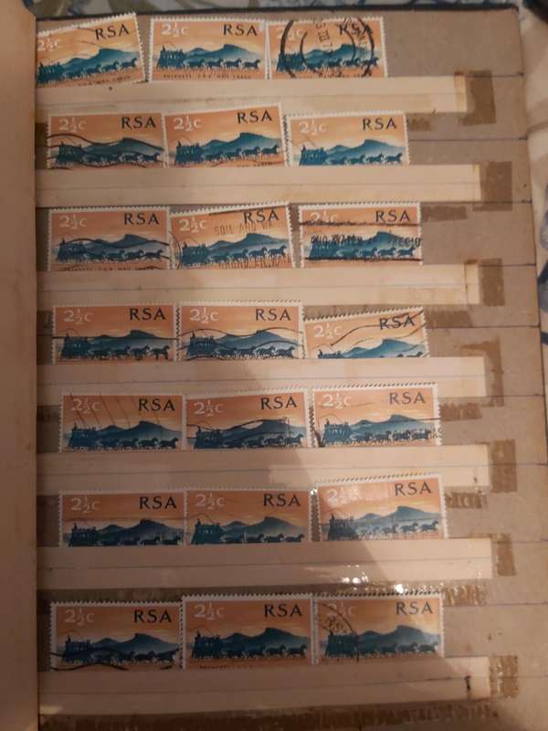ALBUM WITH SOUTH AFRICA AND SWA STAMPS