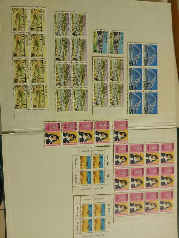 RHODESIA BLOCKS WITH VARIETIES AND ERRORS
