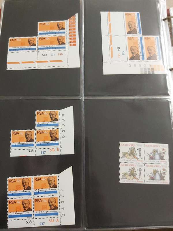 RSA CONTROL BLOCKS AND MINT SHEETS