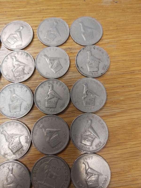 RHODESIA 2 SHILLING COINS