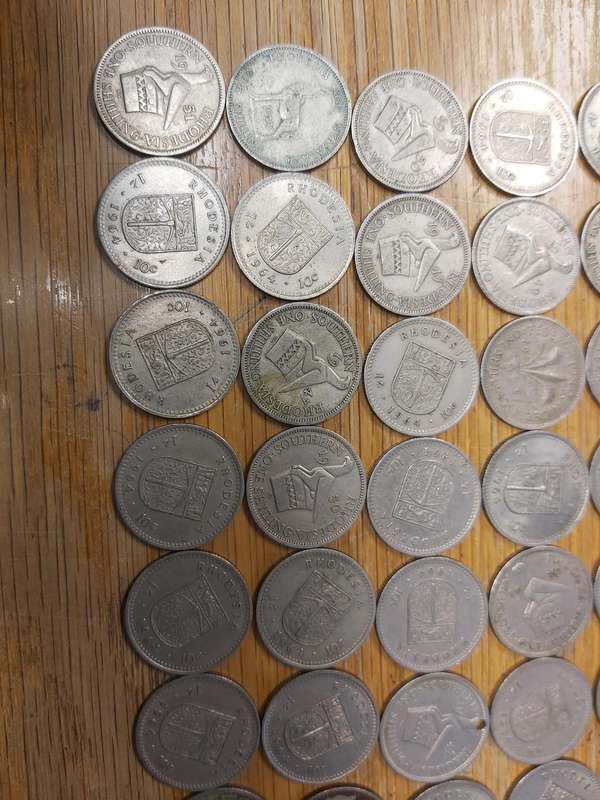 RHODESIA 1 SCHILLING COINS