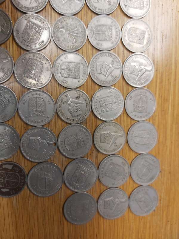 RHODESIA 1 SCHILLING COINS