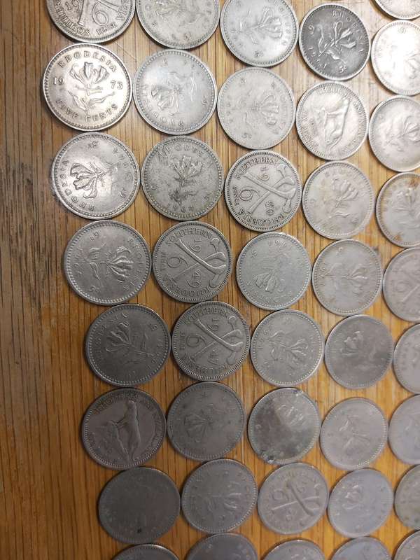 RHODESIA 6D COINS X54