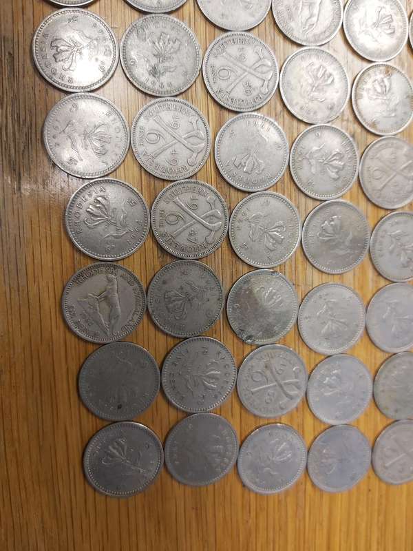 RHODESIA 6D COINS X54