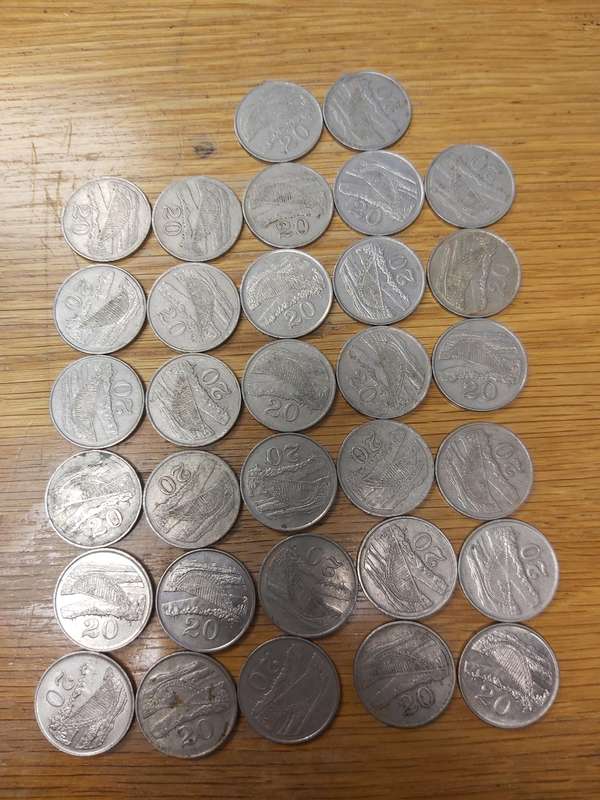 ZIMBABWE 20C COINS