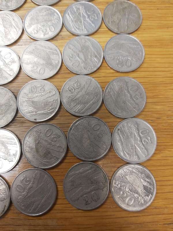 ZIMBABWE 20C COINS