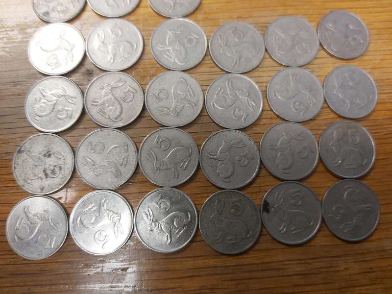 ZIMBABWE 5C COINS