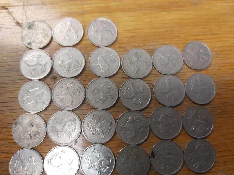 ZIMBABWE 5C COINS