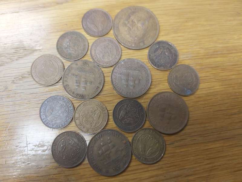 south africa  1d,1/2d and 1/4d coins