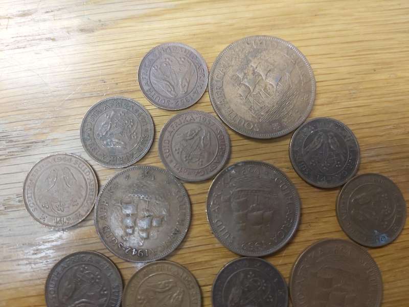 south africa  1d,1/2d and 1/4d coins