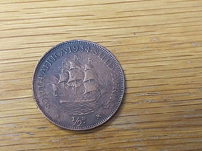 1934 UNION HALF PENNY COIN