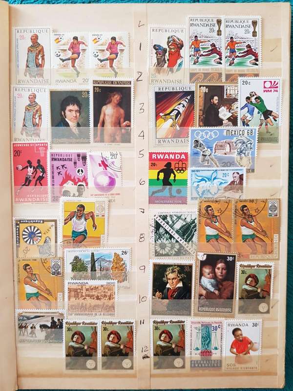 RUANDA AND MEXICO STAMPS