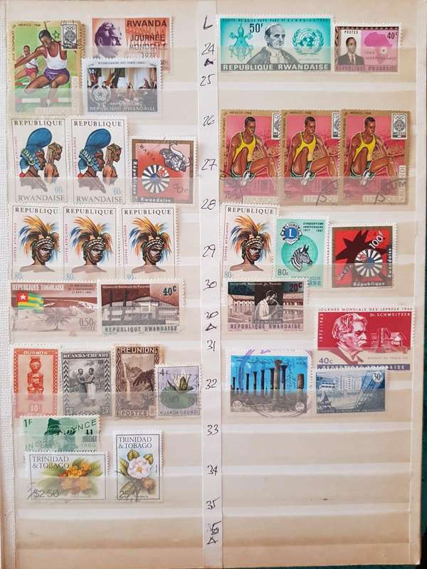 RUANDA AND MEXICO STAMPS
