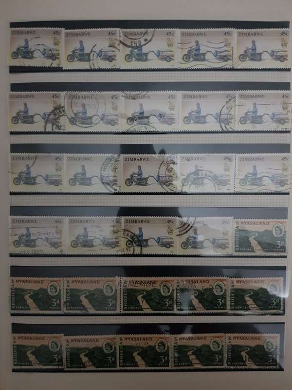 RHODESIA STAMPS USED (BID PER PAGE ,1 BID FOR ALL )
